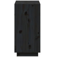 Thumbnail for Bücherregal Schwarz 60x35x71 cm Massivholz Kiefer