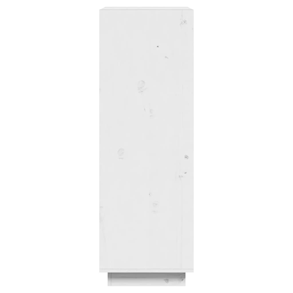 Bücherregal/Raumteiler Weiß 60x35x103 cm Massivholz Kiefer