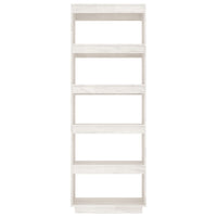 Thumbnail for Bücherregal/Raumteiler Weiß 60x35x167 cm Massivholz Kiefer