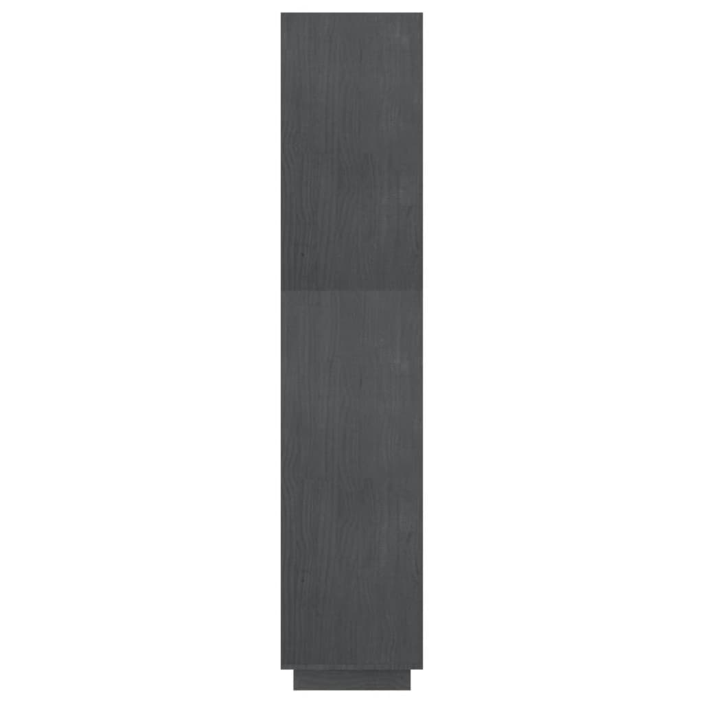 Bücherregal/Raumteiler Grau 60x35x167 cm Massivholz Kiefer