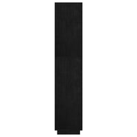 Thumbnail for Bücherregal/Raumteiler Schwarz 60x35x167 cm Massivholz Kiefer