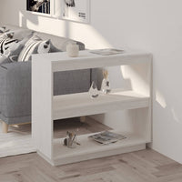 Thumbnail for Bücherregal Weiß 80x35x71 cm Massivholz Kiefer