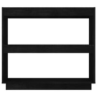 Thumbnail for Bücherregal Schwarz 80x35x71 cm Massivholz Kiefer