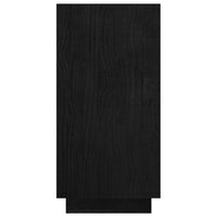 Thumbnail for Bücherregal Schwarz 80x35x71 cm Massivholz Kiefer