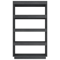 Thumbnail for Bücherregal/Raumteiler Grau 80x35x135 cm Massivholz Kiefer