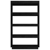 Thumbnail for Bücherregal/Raumteiler Schwarz 80x35x135 cm Massivholz Kiefer