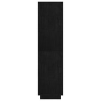 Thumbnail for Bücherregal/Raumteiler Schwarz 80x35x135 cm Massivholz Kiefer