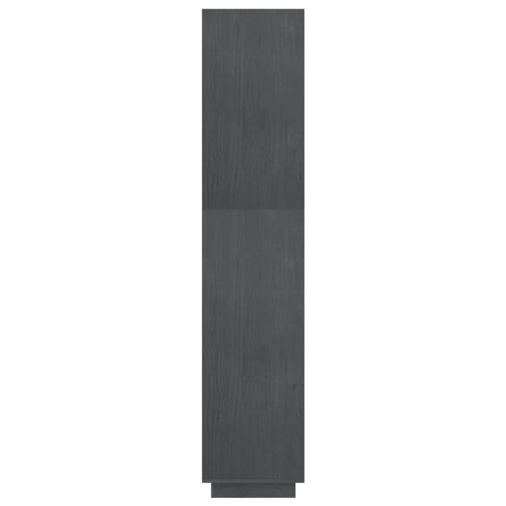 Bücherregal/Raumteiler Grau 80x35x167 cm Massivholz Kiefer