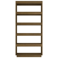 Thumbnail for Bücherregal/Raumteiler Honigbraun 80x35x167 cm Massivholz Kiefer