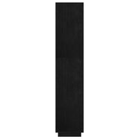 Thumbnail for Bücherregal/Raumteiler Schwarz 80x35x167 cm Massivholz Kiefer