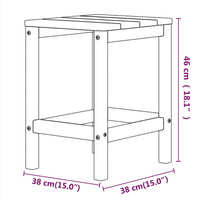 Thumbnail for Adirondack-Gartentisch Braun 38x38x46 cm HDPE