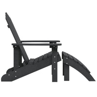 Thumbnail for Adirondack-Gartenstuhl mit Fußstütze HDPE Anthrazit