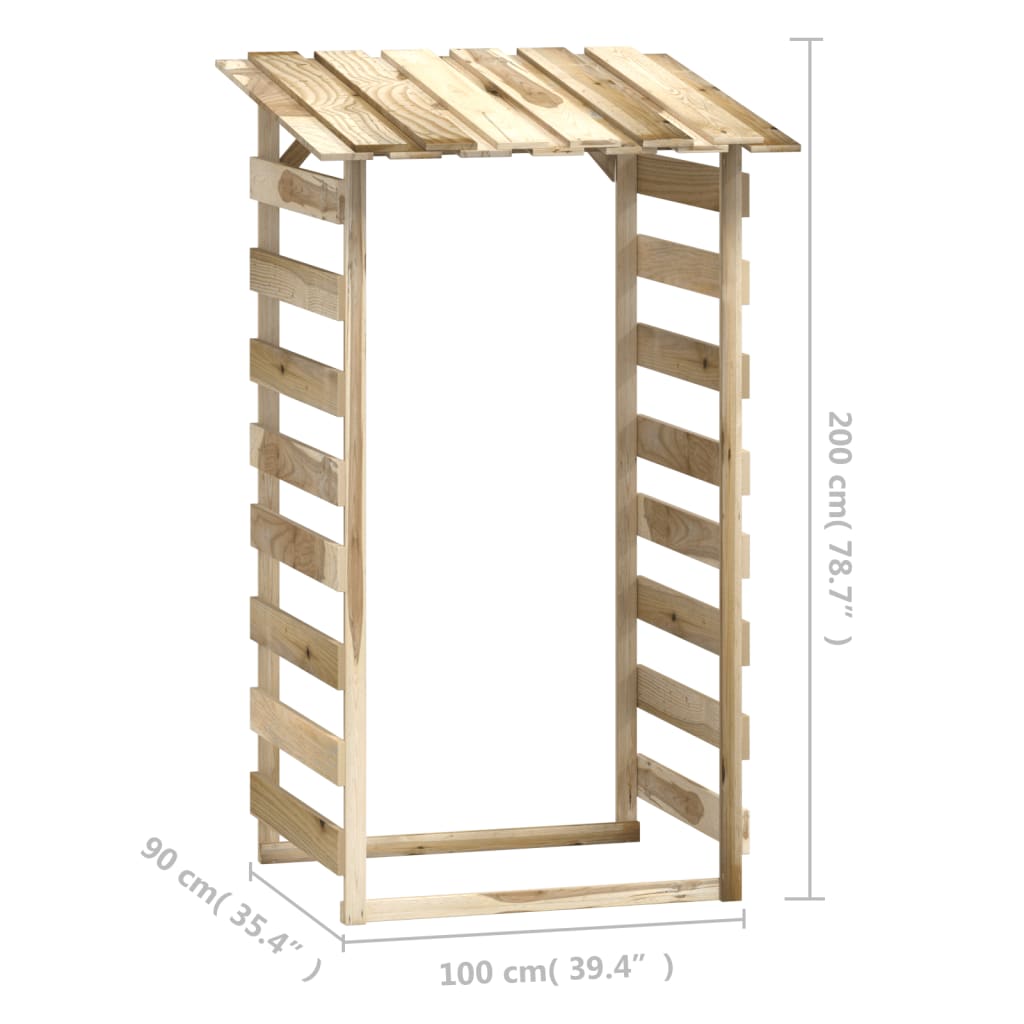 Pergola mit Dach 100x90x200 cm Imprägniertes Kiefernholz
