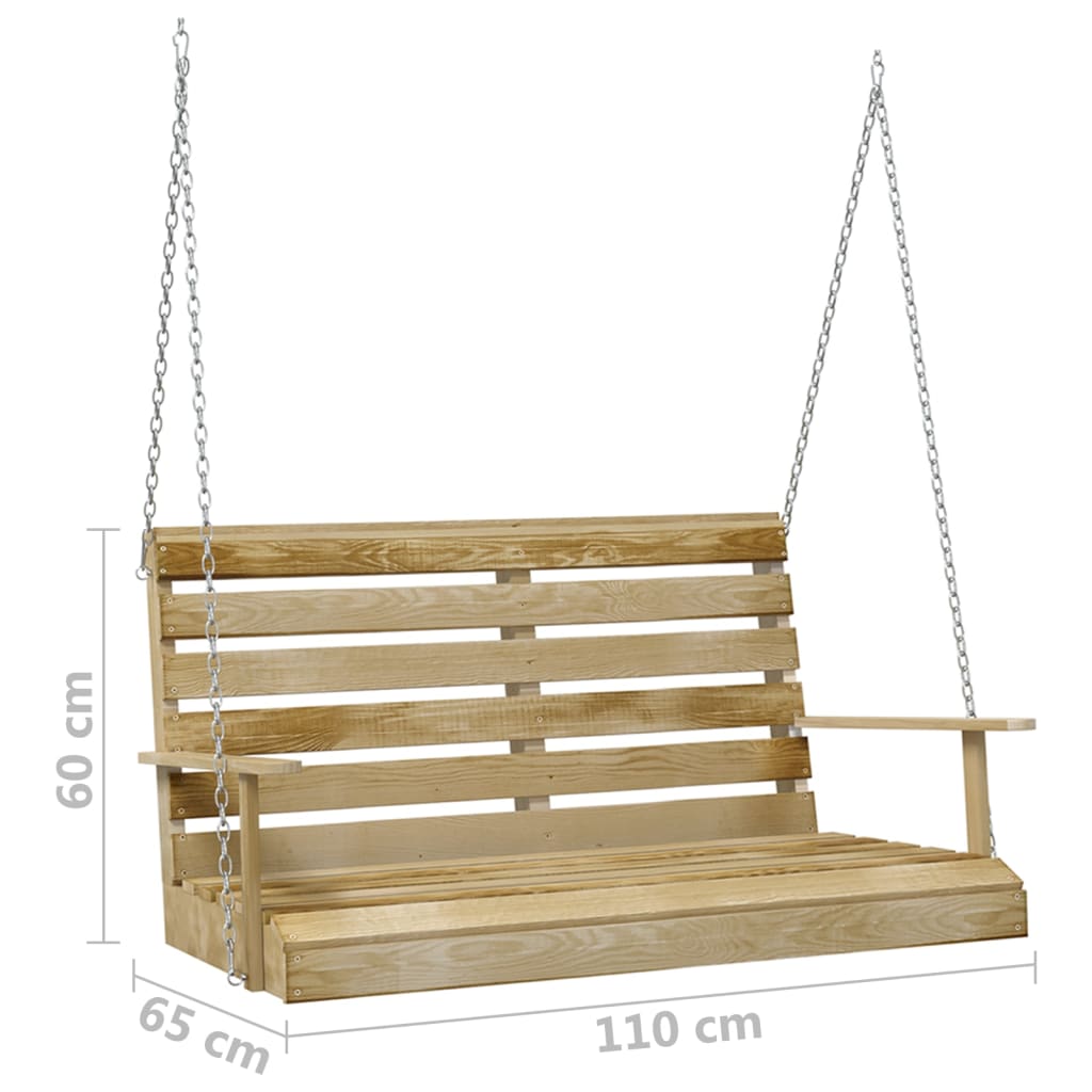 Hollywoodschaukel 110 cm Imprägniertes Kiefernholz
