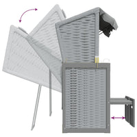 Thumbnail for Strandkorb mit Dach Poly Rattan und Massivholz Grau