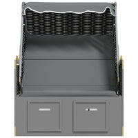 Thumbnail for Strandkorb mit Dach Poly Rattan & Massivholz Anthrazit Schwarz