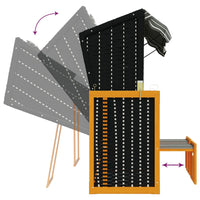 Thumbnail for Strandkorb mit Kissen Poly Rattan und Massivholz Schwarz & Grau