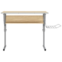 Thumbnail for Basteltisch Sonoma Eiche & Grau 110x53x(58-87) cm Holzwerkstoff