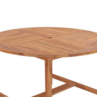 Thumbnail for Garten-Esstisch Ø110x75 cm Massivholz Teak
