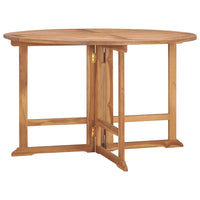 Thumbnail for Garten-Esstisch Klappbar Ø110x75 cm Massivholz Teak