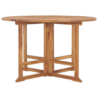 Thumbnail for Garten-Esstisch Klappbar Ø110x75 cm Massivholz Teak