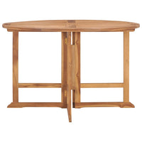 Thumbnail for Garten-Esstisch Klappbar Ø110x75 cm Massivholz Teak