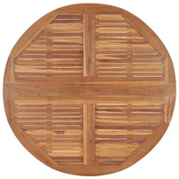Thumbnail for Garten-Esstisch Klappbar Ø110x75 cm Massivholz Teak
