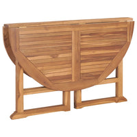 Thumbnail for Garten-Esstisch Klappbar Ø110x75 cm Massivholz Teak