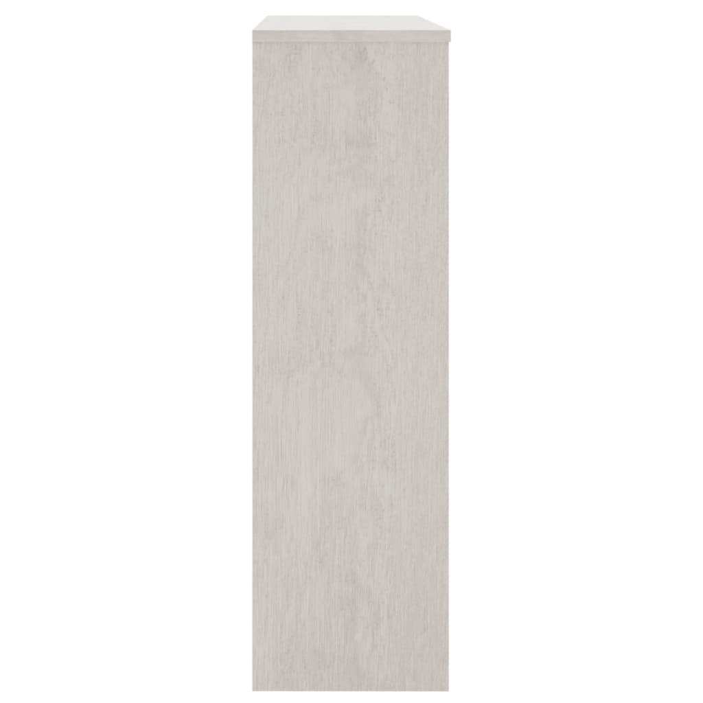 Highboard-Aufsatz Weiß 90x30x100 cm Massivholz Kiefer