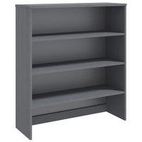 Thumbnail for Highboard-Aufsatz Dunkelgrau 90x30x100 cm Massivholz Kiefer