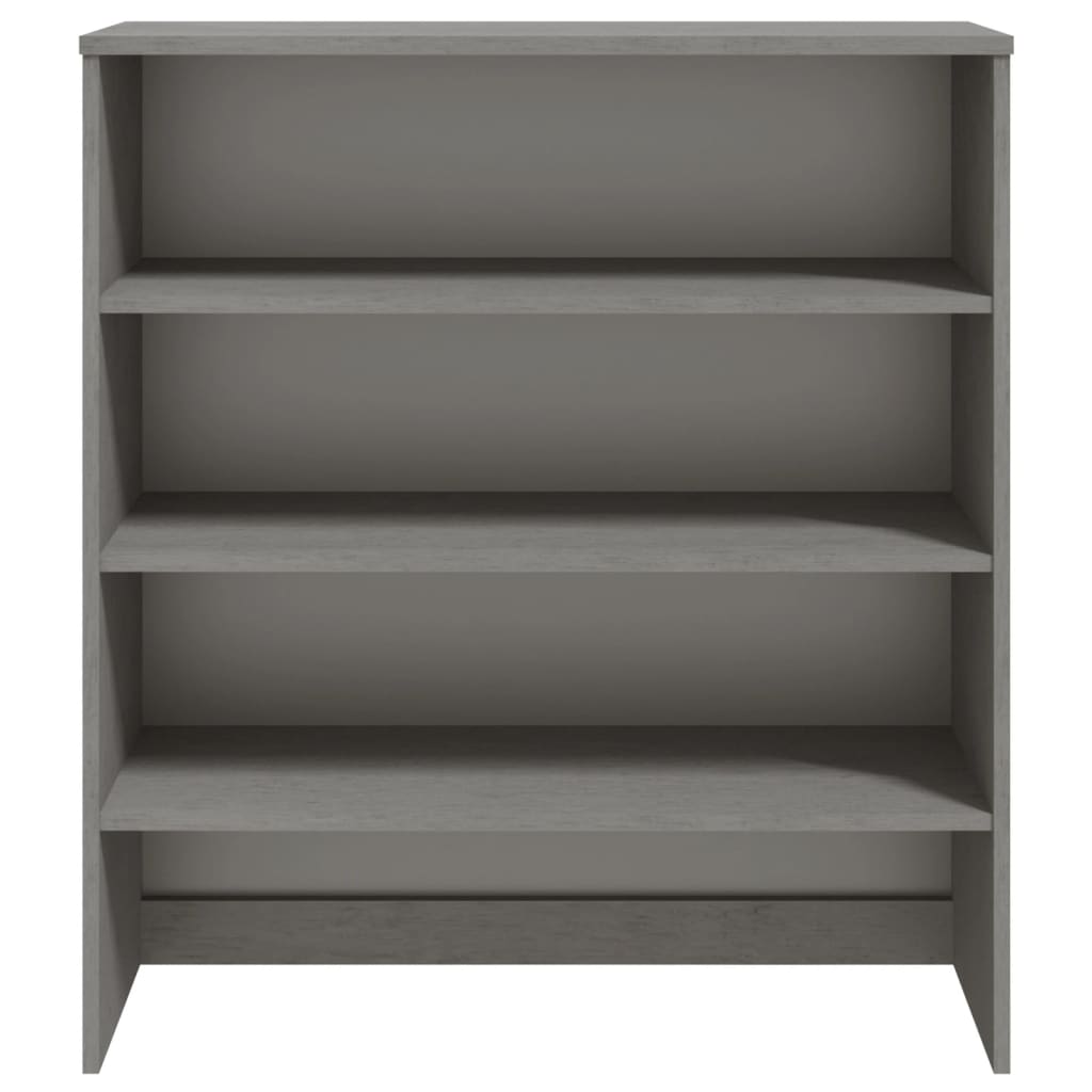 Highboard-Aufsatz Hellgrau 90x30x100 cm Massivholz Kiefer