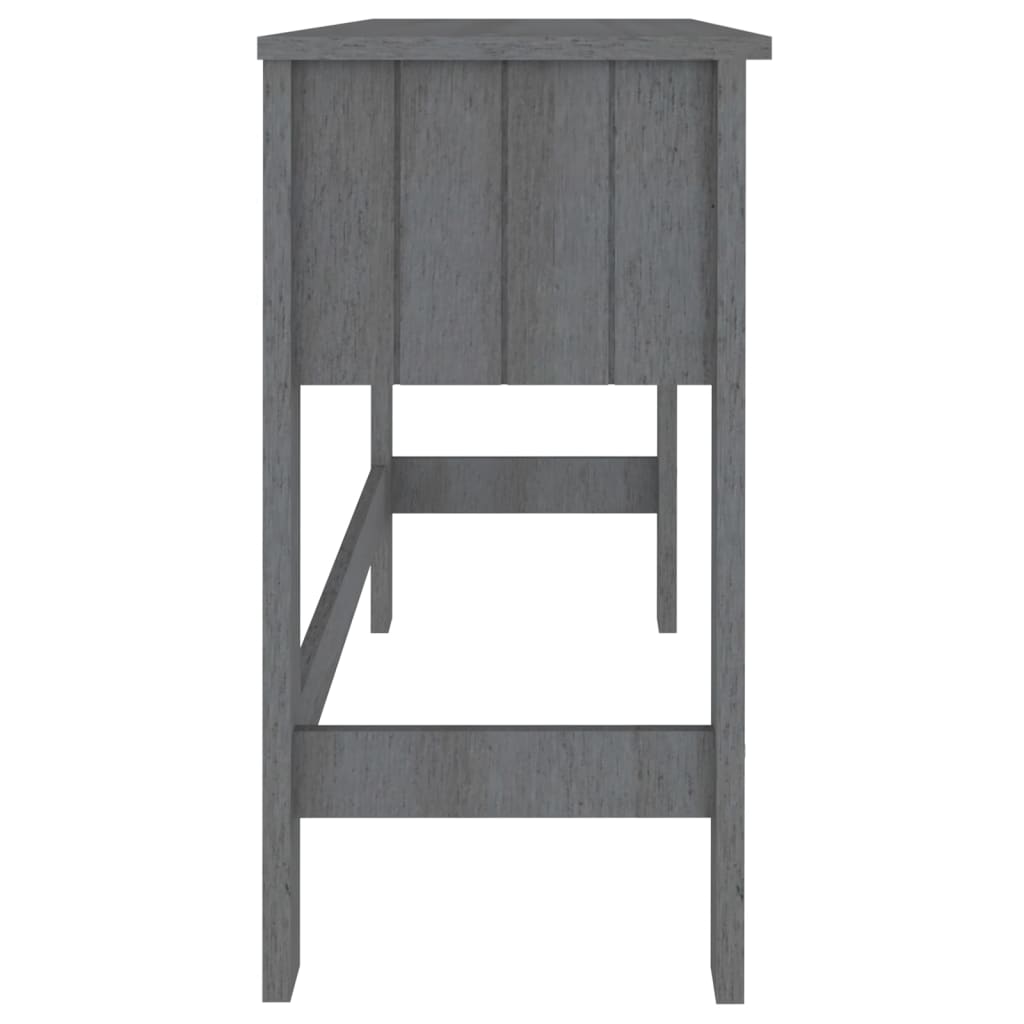 Schreibtisch Dunkelgrau 110x40x75 cm Massivholz Kiefer