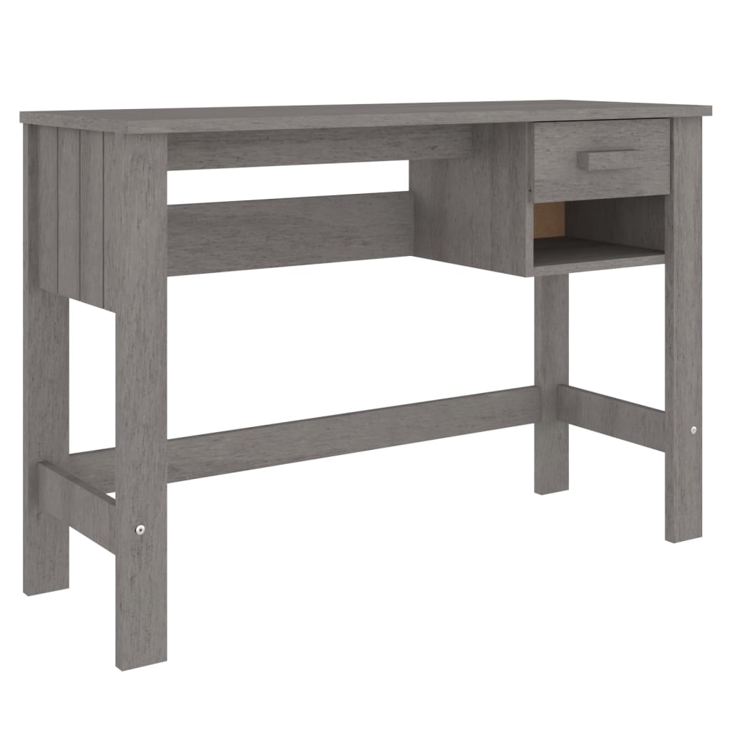 Schreibtisch Hellgrau 110x40x75 cm Massivholz Kiefer