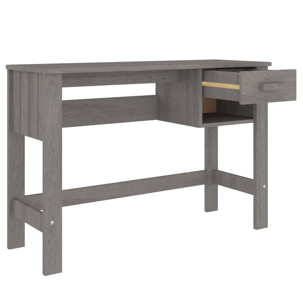 Schreibtisch Hellgrau 110x40x75 cm Massivholz Kiefer