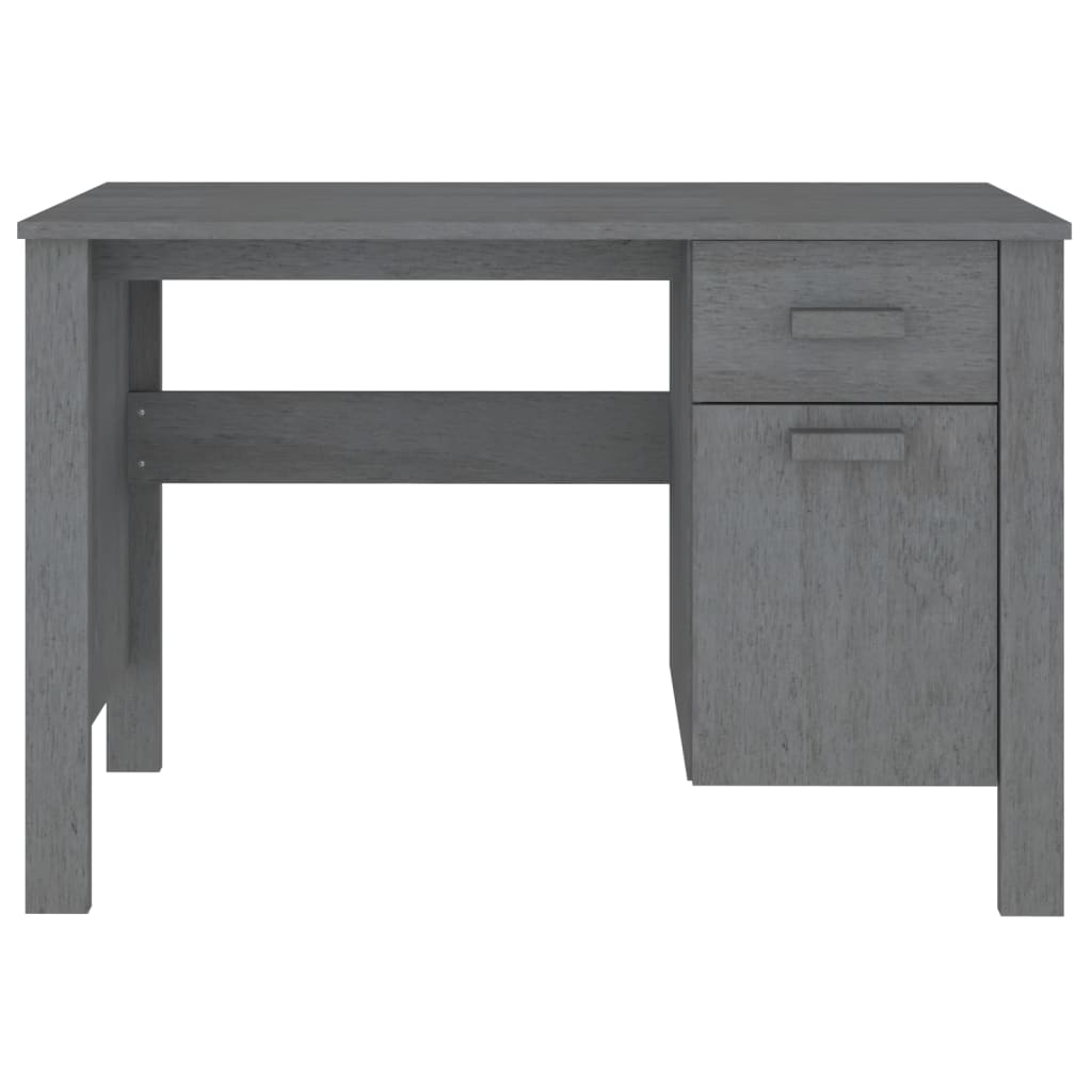 Schreibtisch Dunkelgrau 113x50x75 cm Massivholz Kiefer