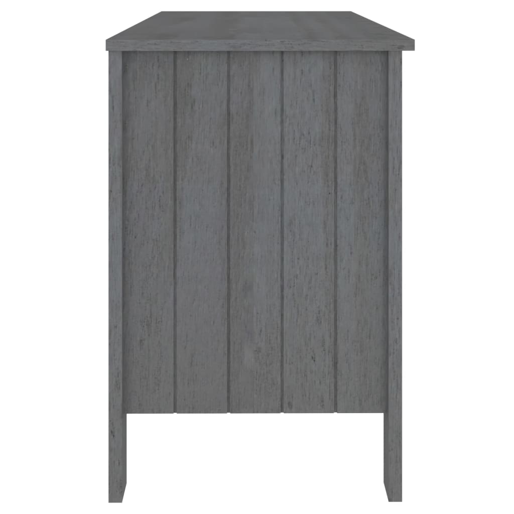 Schreibtisch Dunkelgrau 113x50x75 cm Massivholz Kiefer
