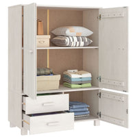 Thumbnail for Kleiderschrank Weiß 99x45x137 cm Massivholz Kiefer