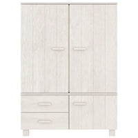 Thumbnail for Kleiderschrank Weiß 99x45x137 cm Massivholz Kiefer