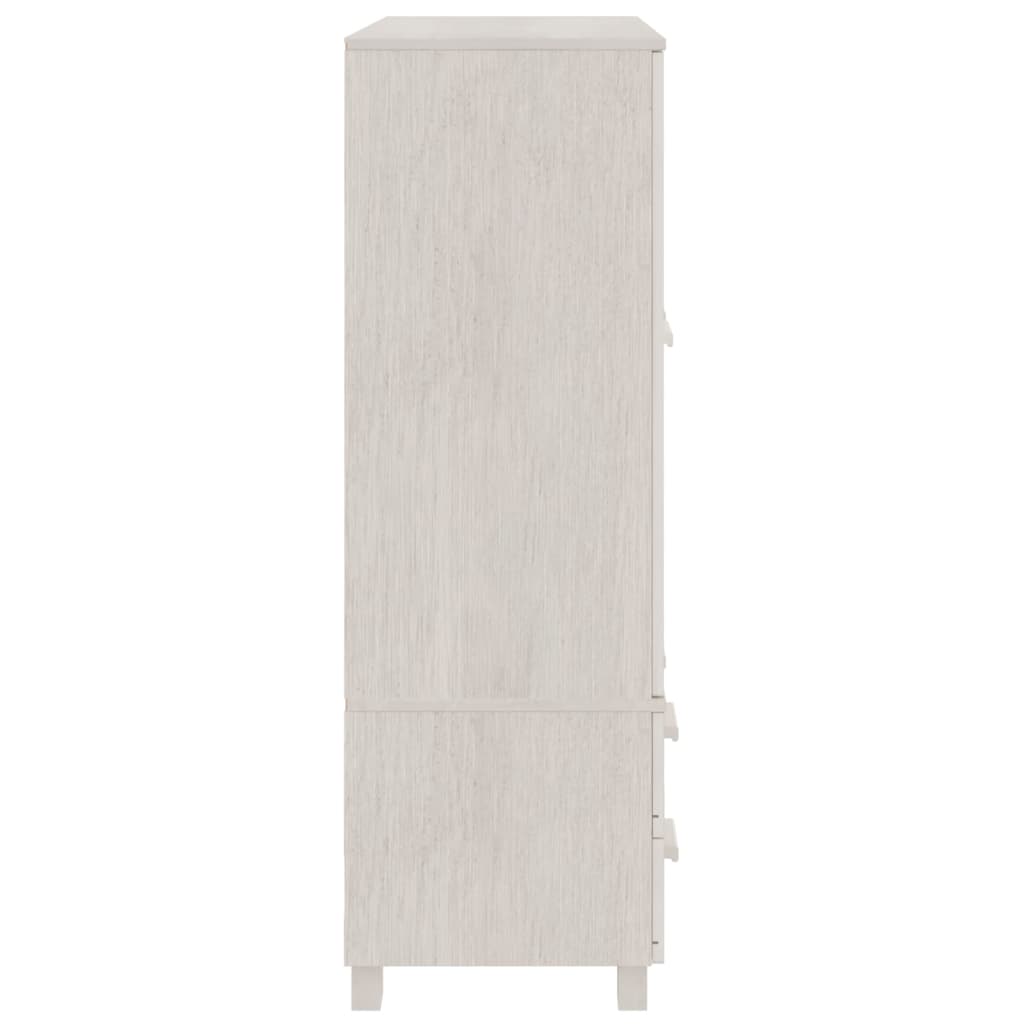 Kleiderschrank Weiß 99x45x137 cm Massivholz Kiefer