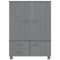 Thumbnail for Kleiderschrank Dunkelgrau 99x45x137 cm Massivholz Kiefer