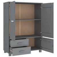Thumbnail for Kleiderschrank Dunkelgrau 99x45x137 cm Massivholz Kiefer