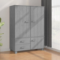 Thumbnail for Kleiderschrank Dunkelgrau 99x45x137 cm Massivholz Kiefer