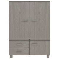 Thumbnail for Kleiderschrank Hellgrau 99x45x137 cm Massivholz Kiefer
