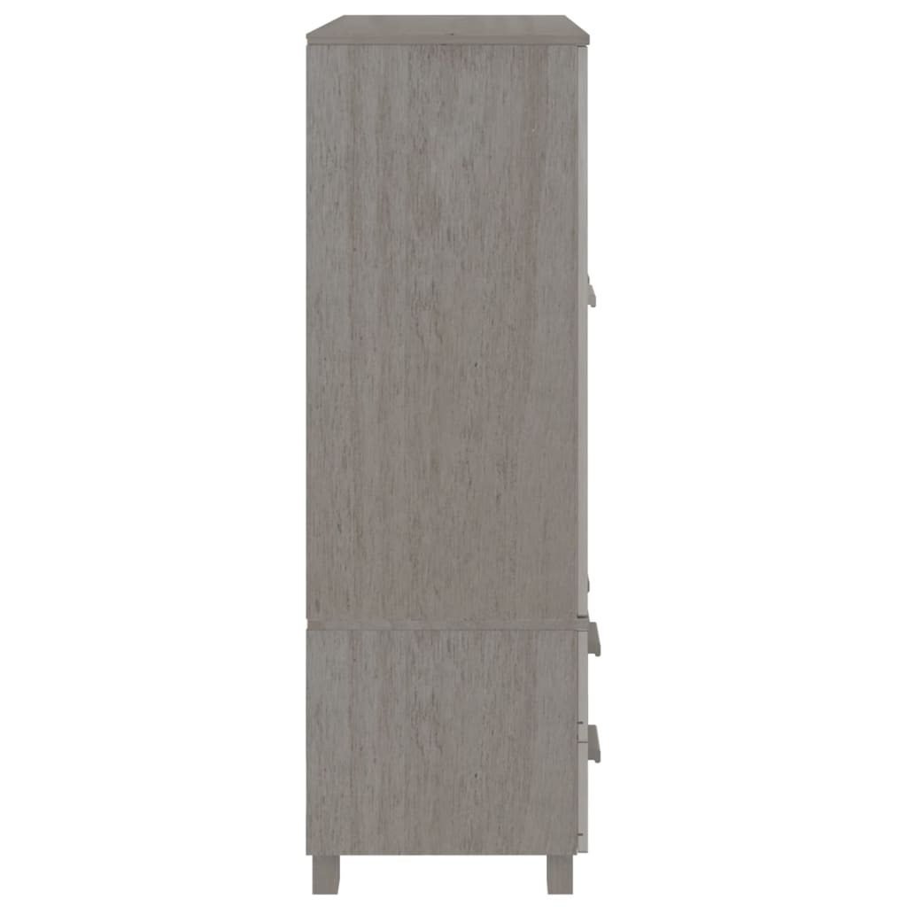Kleiderschrank Hellgrau 99x45x137 cm Massivholz Kiefer
