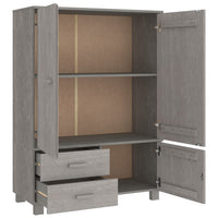 Thumbnail for Kleiderschrank Hellgrau 99x45x137 cm Massivholz Kiefer