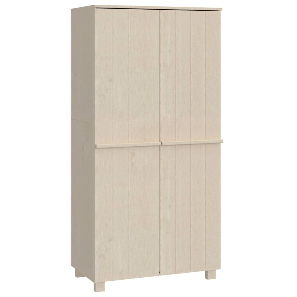 Kleiderschrank Honigbraun 89x50x180 cm Massivholz Kiefer