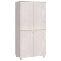 Thumbnail for Kleiderschrank Weiß 89x50x180 cm Massivholz Kiefer