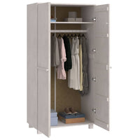 Thumbnail for Kleiderschrank Weiß 89x50x180 cm Massivholz Kiefer