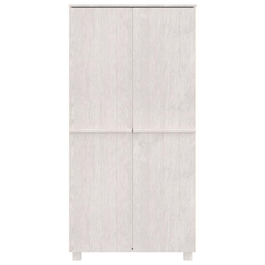 Kleiderschrank Weiß 89x50x180 cm Massivholz Kiefer