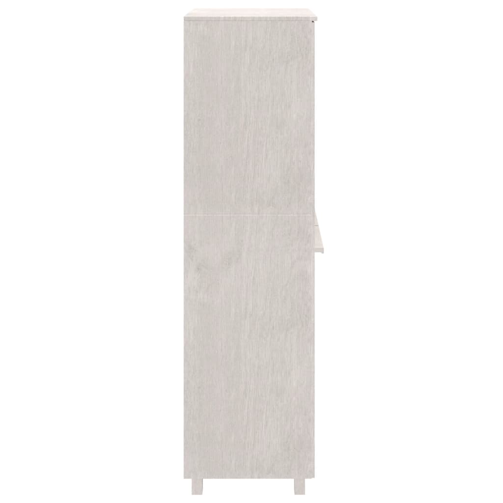 Kleiderschrank Weiß 89x50x180 cm Massivholz Kiefer